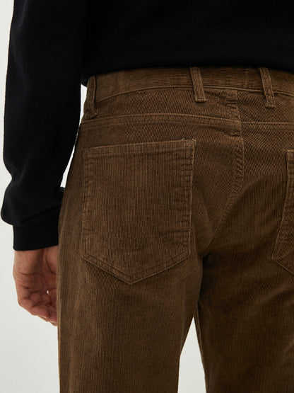 Standard Fit Velvet Men's Chino Trousers