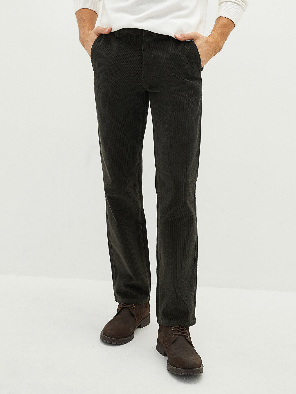 Wide Fit Velvet Men's Chino Trousers