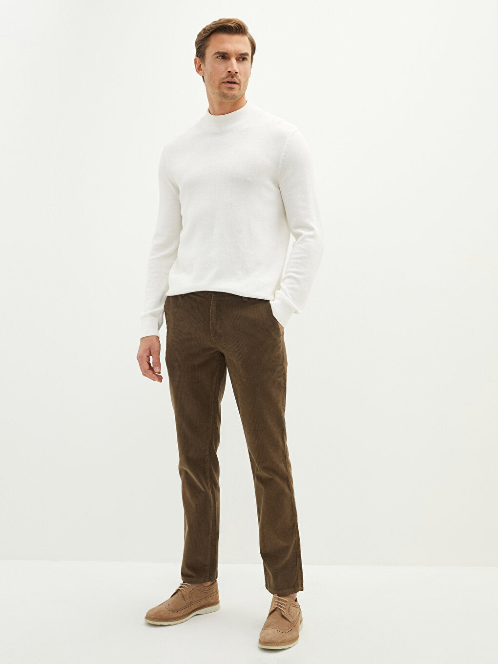 Wide Fit Velvet Men's Chino Trousers