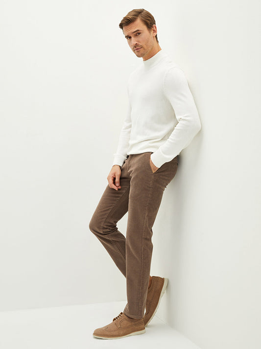 Standard Fit Velvet Men's Chino Trousers