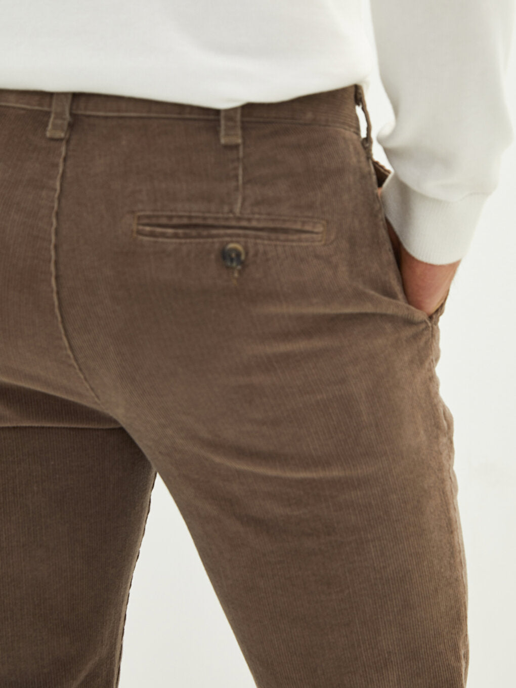 Standard Fit Velvet Men's Chino Trousers