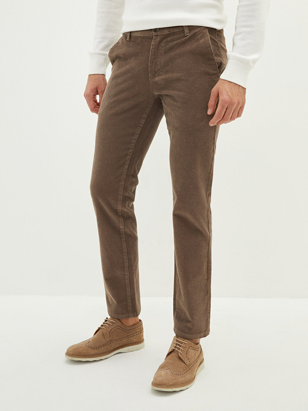 Standard Fit Velvet Men's Chino Trousers