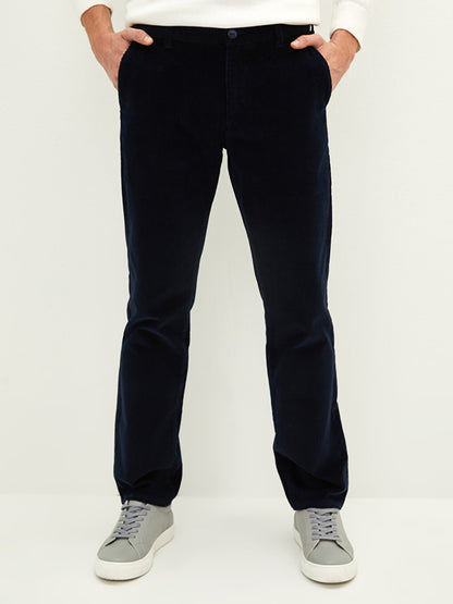 Standard Fit Velvet Men's Chino Trousers