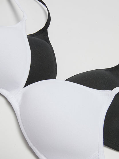 Non-wired Plain Bra 2-Piece