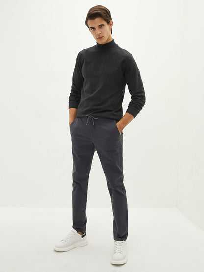 Slim Fit Gabardine Men's Chino Trousers