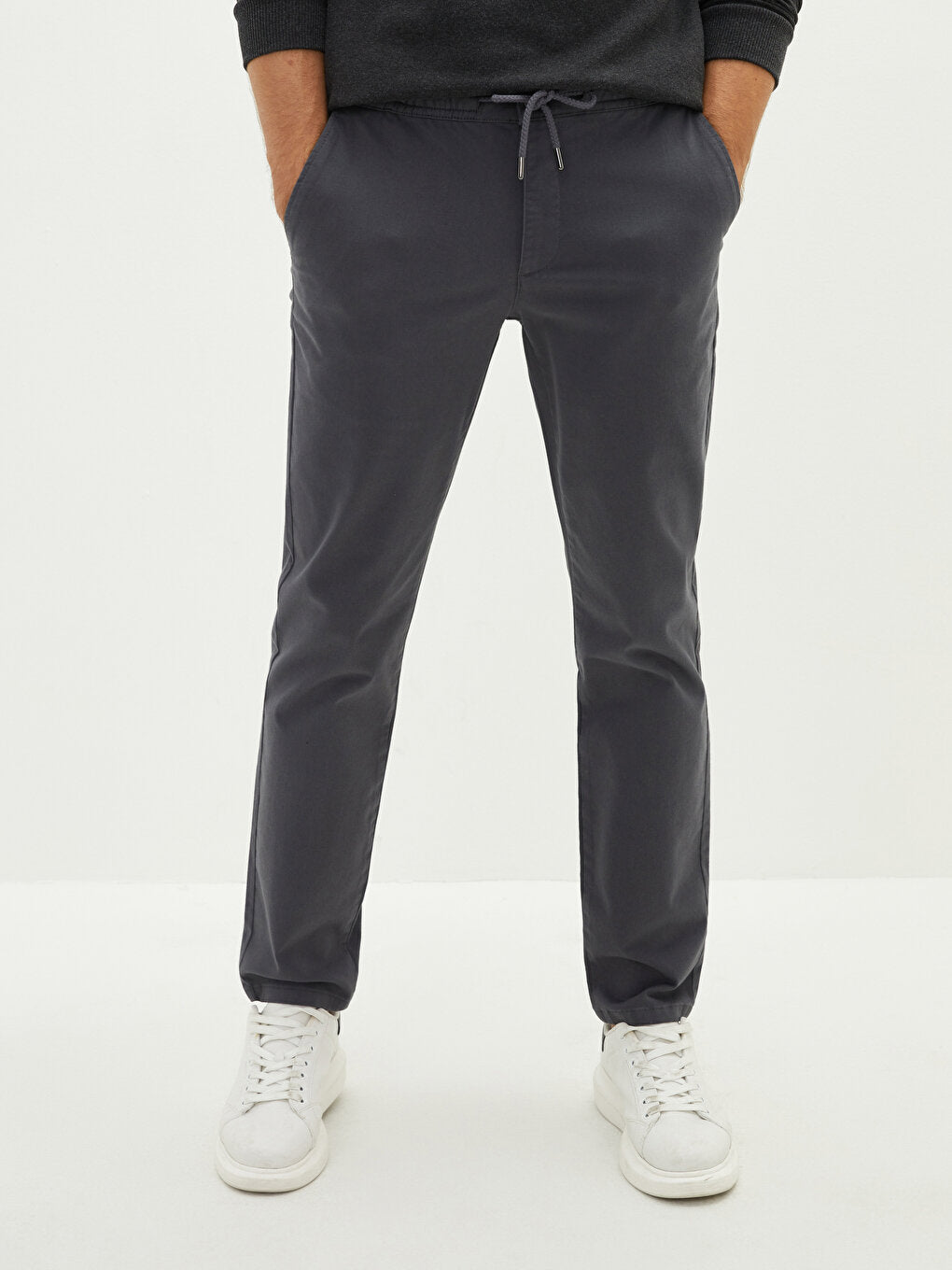 Slim Fit Gabardine Men's Chino Trousers