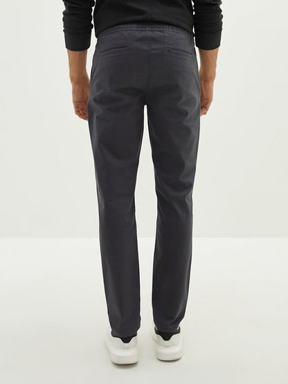 Slim Fit Gabardine Men's Chino Trousers