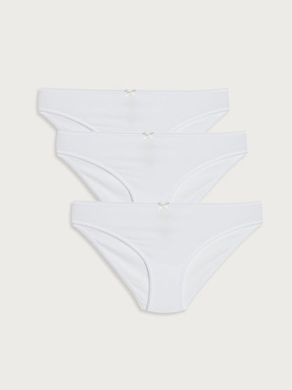 Bow Detailed Cotton Classic Panties 3 Pack