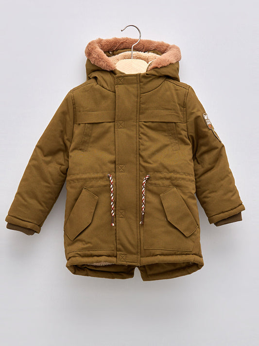 Hooded Basic Long Sleeve Baby Boy Coat