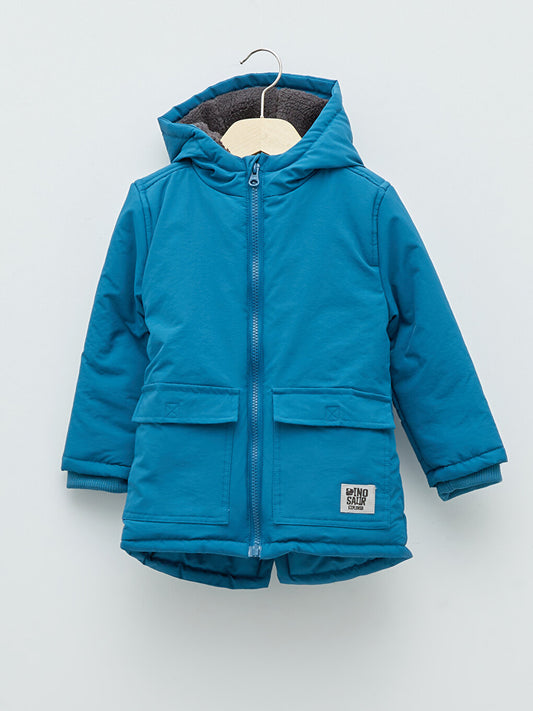 Hooded Basic Long Sleeve Baby Boy Coat