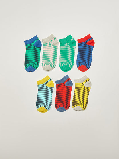 Striped Boy's Booties Socks 7-pack