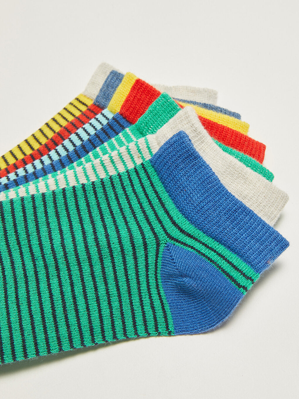 Striped Boy's Booties Socks 7-pack