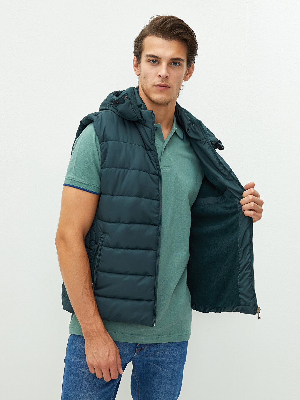 Standard Mold Hooded Men's Vest