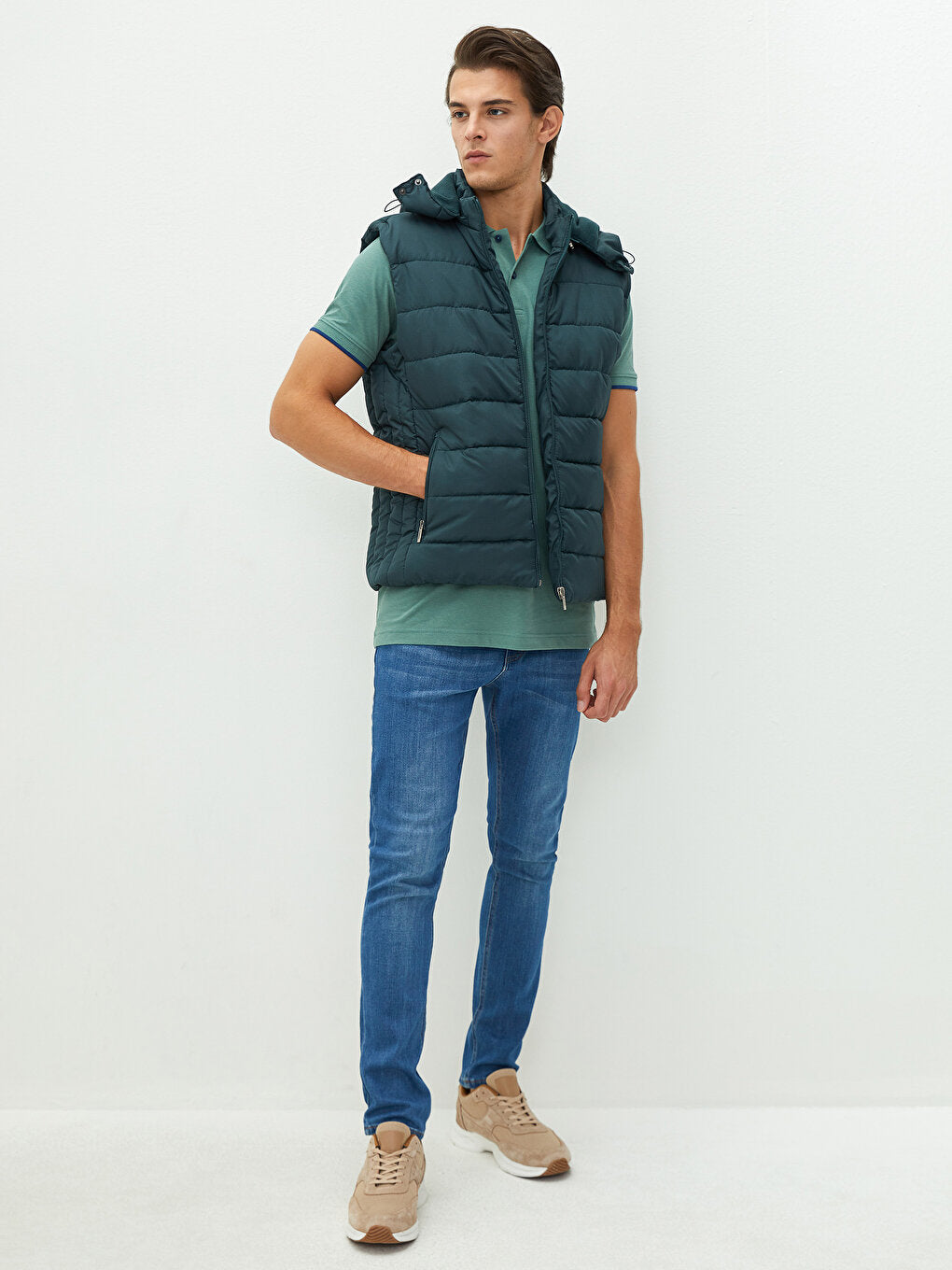 Standard Mold Hooded Men's Vest