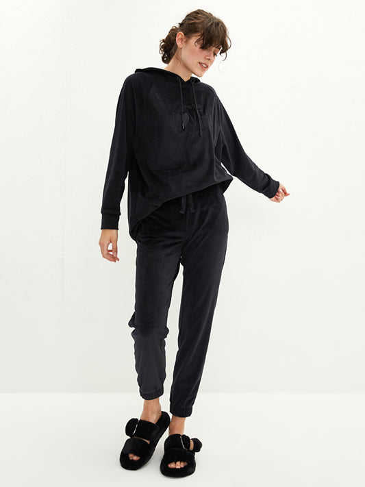 Women's Pajama Bottom with Elastic Waist and Pocket Detail