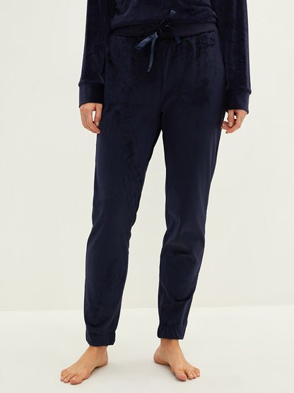 Women's Pajama Bottom with Elastic Waist and Pocket Detail