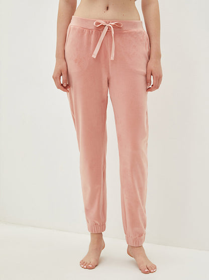 Women's Pajama Bottom with Elastic Waist and Pocket Detail