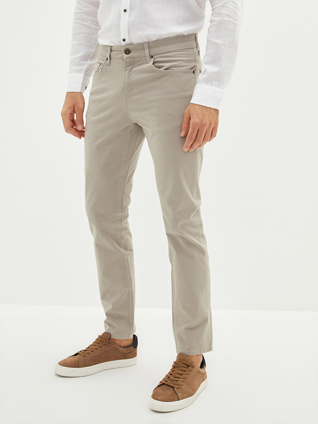 Slim Fit Gabardine Men's Trousers