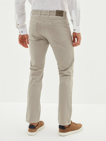 Slim Fit Gabardine Men's Trousers