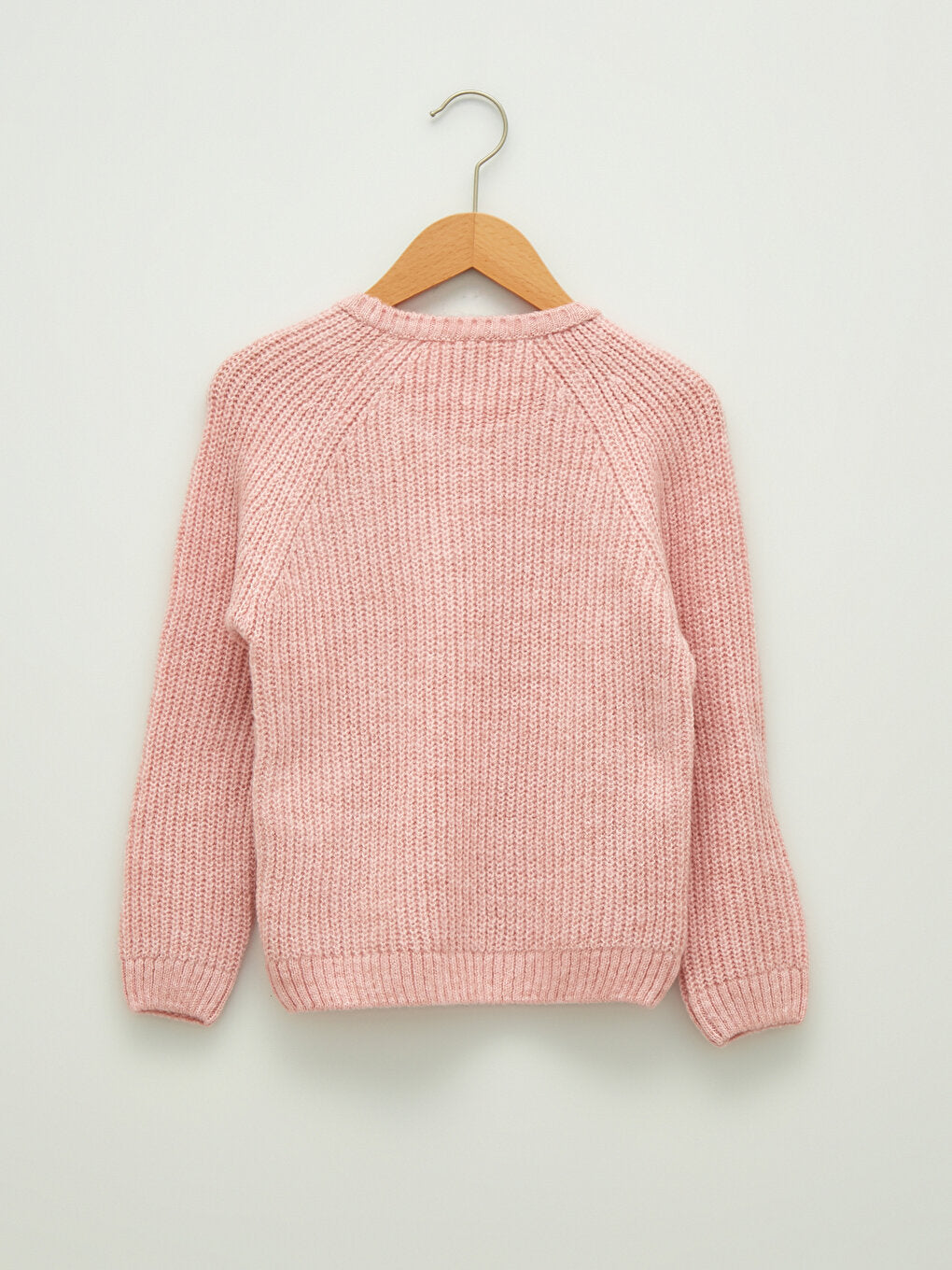 Crew Neck Long Sleeve Girl's Knitwear Sweater