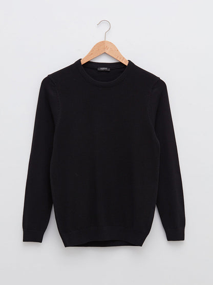 Crew Neck Long Sleeve Men's Knitwear Sweater