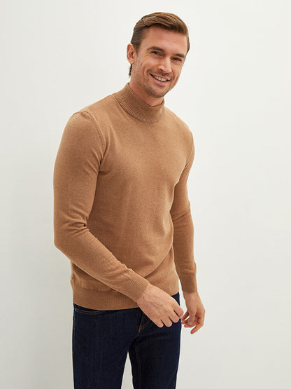 Turtleneck Long Sleeve Thin Men's Knitwear Sweater