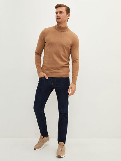 Turtleneck Long Sleeve Thin Men's Knitwear Sweater