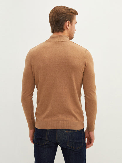 Turtleneck Long Sleeve Thin Men's Knitwear Sweater