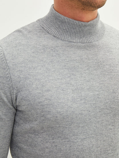 Turtleneck Long Sleeve Thin Men's Knitwear Sweater