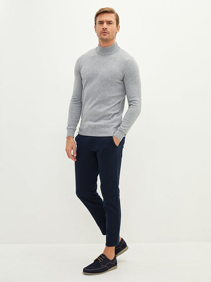 Turtleneck Long Sleeve Thin Men's Knitwear Sweater