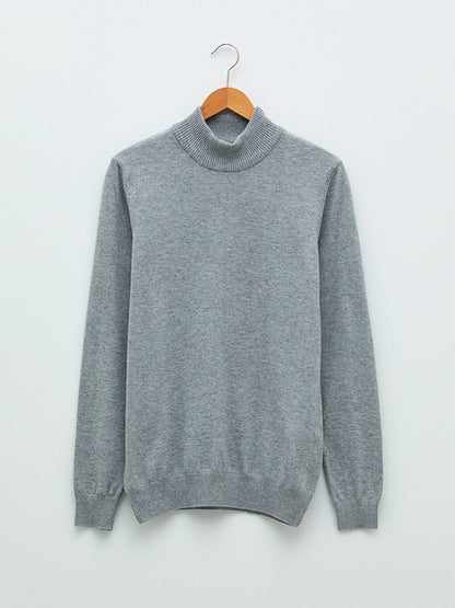 Turtleneck Long Sleeve Thin Men's Knitwear Sweater