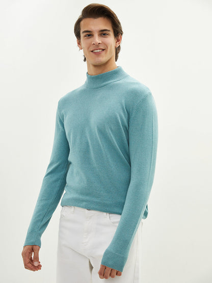 Turtleneck Long Sleeve Thin Men's Knitwear Sweater