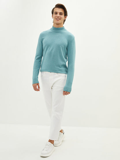 Turtleneck Long Sleeve Thin Men's Knitwear Sweater