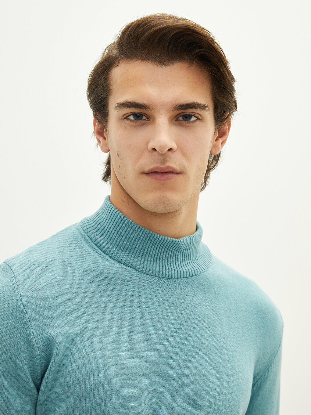 Turtleneck Long Sleeve Thin Men's Knitwear Sweater