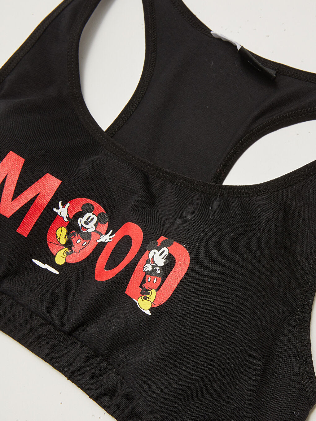 U-Neck Non-wired Mickey Mouse Printed Women's Bustier