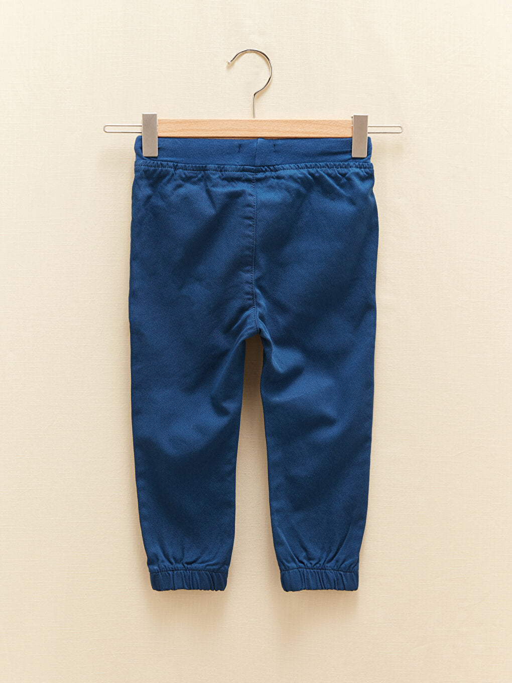 Basic Gabardine Baby Boy Jogger Trousers with Elastic Waist