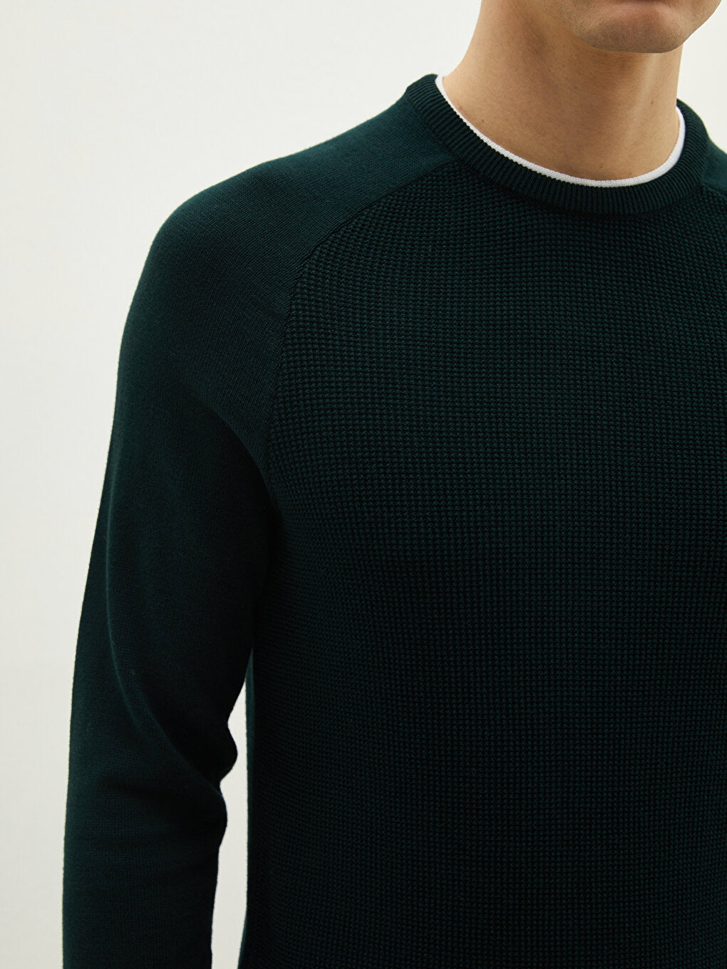 Crew Neck Long Sleeve Thin Men's Knitwear Sweater