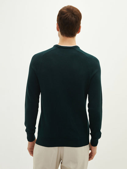 Crew Neck Long Sleeve Thin Men's Knitwear Sweater