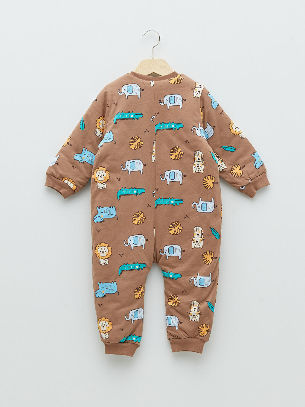 Crew Neck Long Sleeve Printed Baby Boy Zipper Sleeping Bag