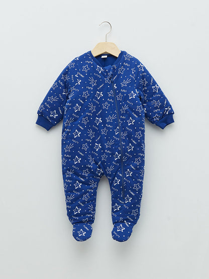 Crew Neck Long Sleeve Printed Baby Boy Sleeping Bag