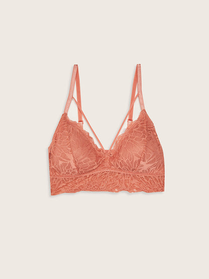 Unpadded Lace Detailed Bralette Bra