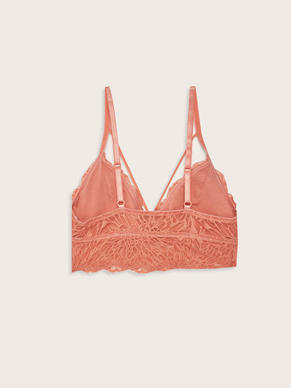 Unpadded Lace Detailed Bralette Bra