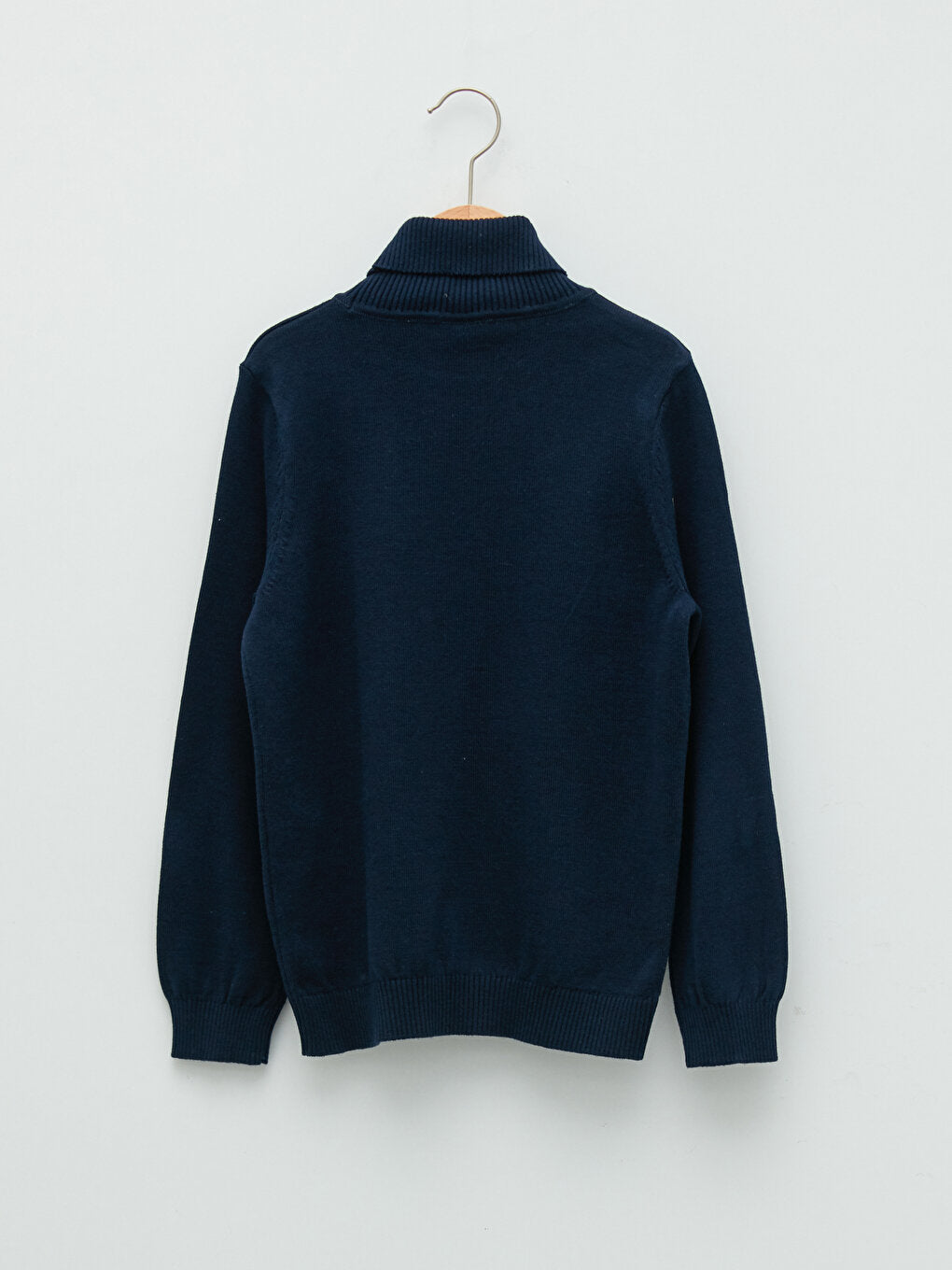 Turtleneck Basic Long Sleeve Boy's Fine Knitwear Sweater