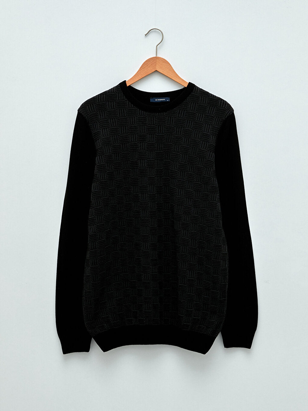 Crew Neck Long Sleeve Men's Knitwear Sweater