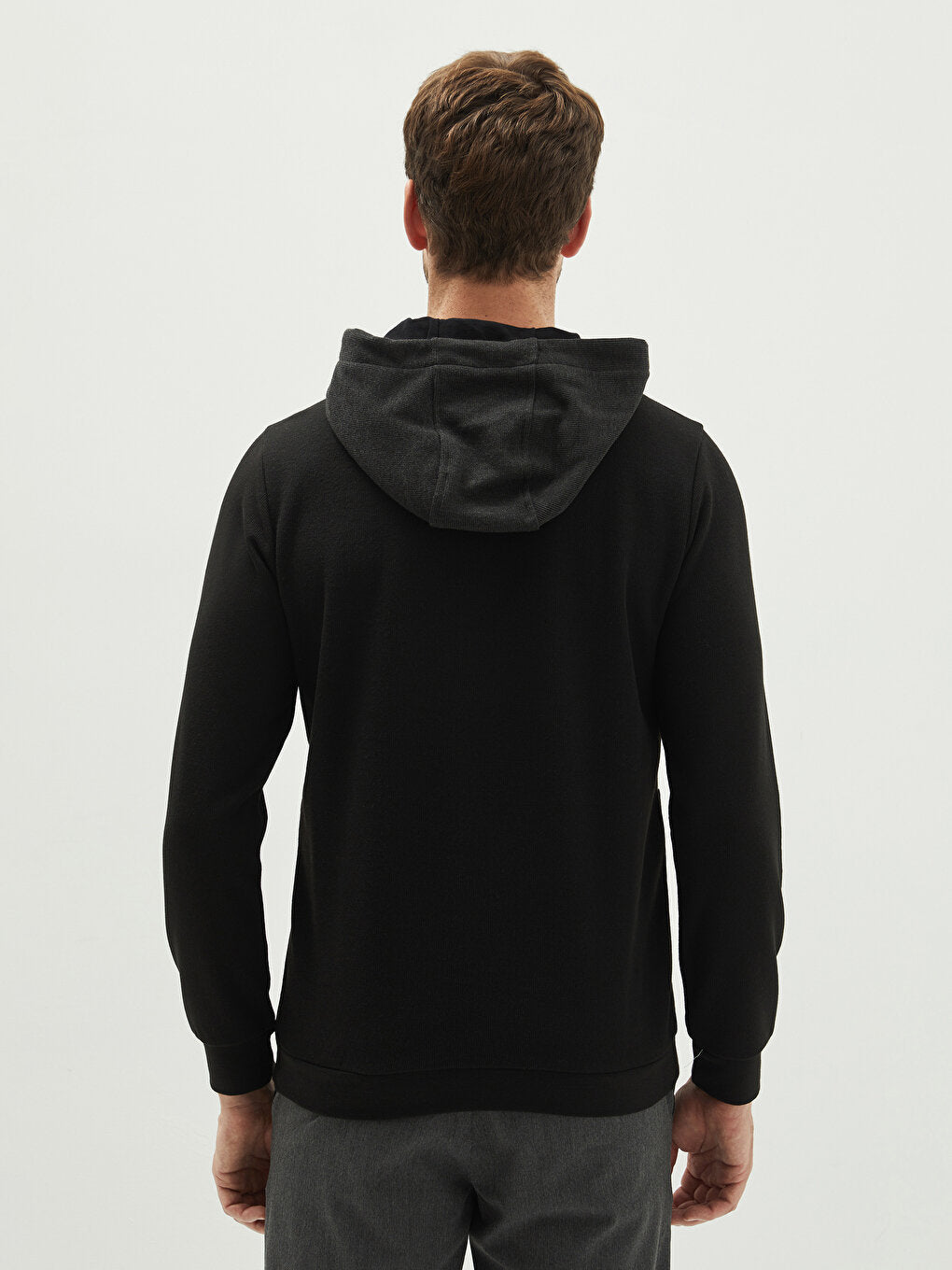 Men's Long Sleeve Color Block Hoodie