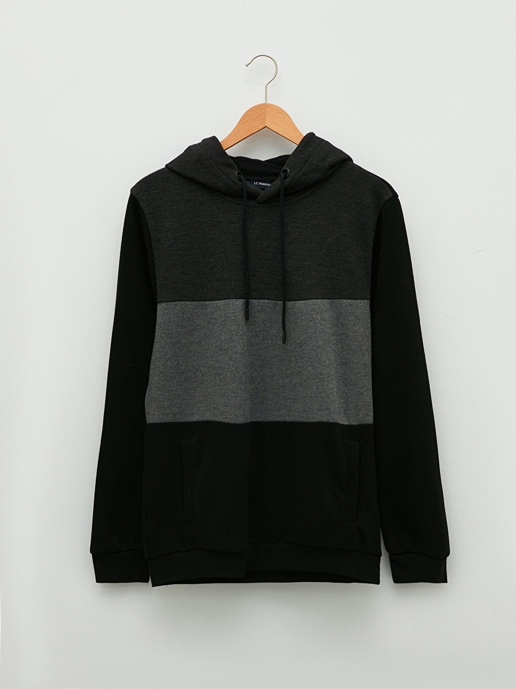 Men's Long Sleeve Color Block Hoodie