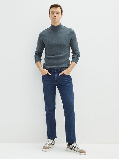 Half Turtleneck Long Sleeve Men's Knitwear Sweater