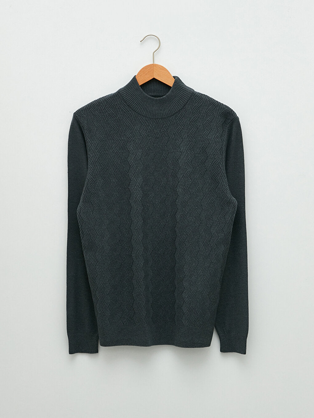 Half Turtleneck Long Sleeve Men's Knitwear Sweater