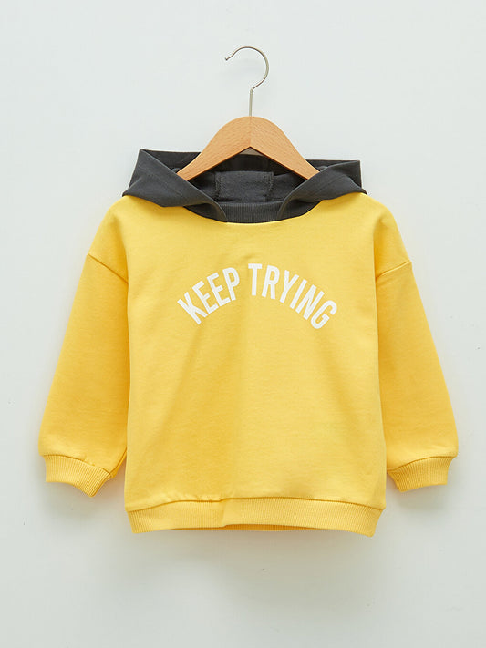 Long Sleeve Printed Baby Boy Hoodie