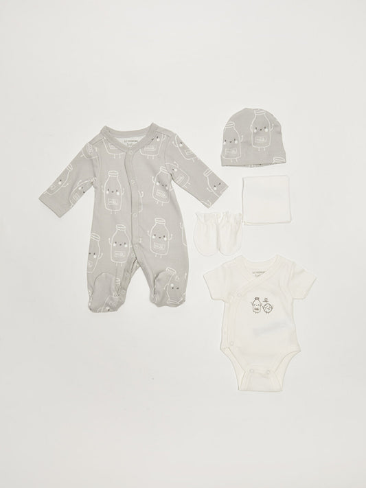 Printed Cotton Baby Boy Hospital Discharge Set